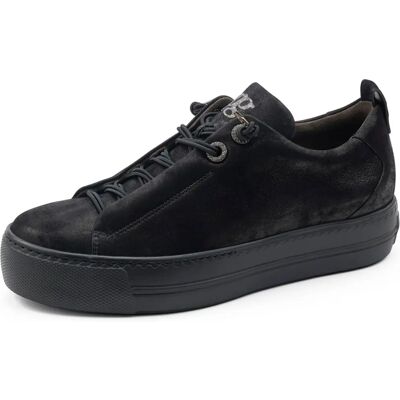 Paul Green 5417-07 Chaussures Slip-On en nubuck noir - Publicité Paul Green 5417-07 Chaussures Slip-On en nubuck noir - Publicité
