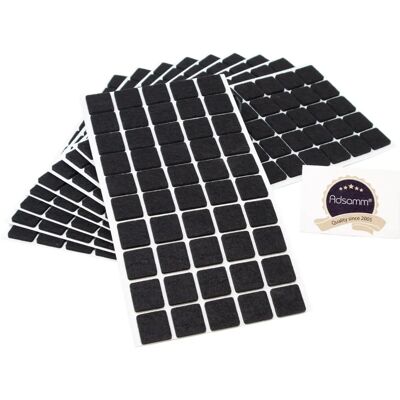 ADSAMM Tappi in feltro - 20x20 mm Nero - Protezione mobili ADSAMM Tappi in feltro - 20x20 mm Nero - Protezione mobili