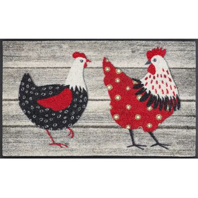 Kleen-Tex Chicken Farm Wasbare Deurmat - 50x75 cm Antislip en Duurzaam Kleen-Tex Chicken Farm Wasbare Deurmat - 50x75 cm Antislip en Duurzaam