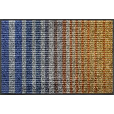 Blauwe Gestreepte Deurmat - 50x75cm, 7mm, Binnen/Buiten Blauwe Gestreepte Deurmat - 50x75cm, 7mm, Binnen/Buiten
