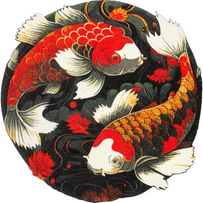 Wasbare Tapijt en Voetmat Kleen-Tex Koi Couple - Bunt, 120x120cm - Tapijt en Voetmat Wasbare Tapijt en Voetmat Kleen-Tex Koi Couple - Bunt, 120x120cm - Tapijt en Voetmat