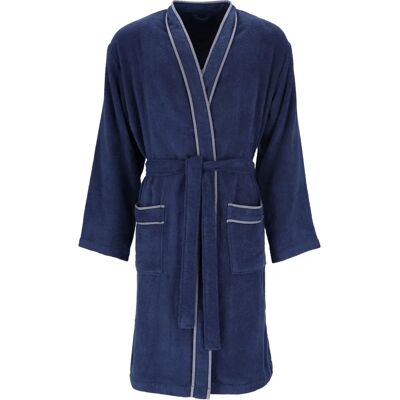 VOSSEN Jack Microcotton Bademantel - Kimono-Stil, Blau, 120cm VOSSEN Jack Microcotton Bademantel - Kimono-Stil, Blau, 120cm
