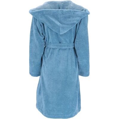 BUGATTI Romina Blau Mond Kurzer Mikrofaser-Bademantel - Bademantel BUGATTI Romina Blau Mond Kurzer Mikrofaser-Bademantel - Bademantel