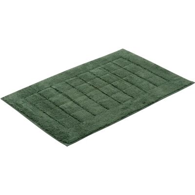 VOSSEN Grüner rechteckiger Baumwoll-Badeteppich - Rutschfest, 67x120cm VOSSEN Grüner rechteckiger Baumwoll-Badeteppich - Rutschfest, 67x120cm