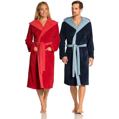 VOSSEN Poppy Blau Unisex Bademantel - Bademantel VOSSEN Poppy Blau Unisex Bademantel - Bademantel