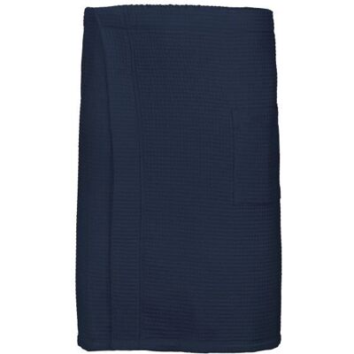 VOSSEN Schwarzer Waffelpique Sauna Kilt - Bademantel 60x140 cm VOSSEN Schwarzer Waffelpique Sauna Kilt - Bademantel 60x140 cm