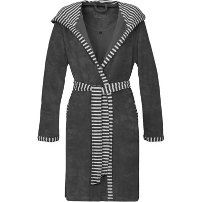 VOSSEN Juno Baumwoll-Polyester gestreifter Bademantel - Bademantel VOSSEN Juno Baumwoll-Polyester gestreifter Bademantel - Bademantel