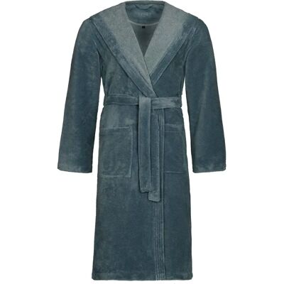 VOSSEN Lynn Unisex-Bademantel - Microfaser, Blau, 120cm VOSSEN Lynn Unisex-Bademantel - Microfaser, Blau, 120cm