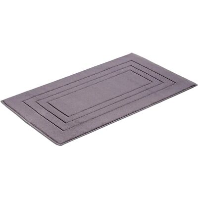 VOSSEN Feeling Baumwoll Badematte - 60x60 cm, Grau, Rutschfest, Modern VOSSEN Feeling Baumwoll Badematte - 60x60 cm, Grau, Rutschfest, Modern