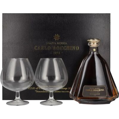 Carlo Bocchino Grappa Riserva - Nebbiolo & Moscato d'Asti - 10 ans - 43% - Publicité Carlo Bocchino Grappa Riserva - Nebbiolo & Moscato d'Asti - 10 ans - 43% - Publicité