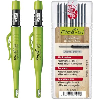Vasalat Pica-Dry Pennarello - Grafite, 2 pezzi Vasalat Pica-Dry Pennarello - Grafite, 2 pezzi