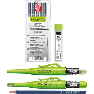Set Pica - Matita Fine Dry, Marker Profondo, 10 Mine Multiuso, 24 HB Mine Set Pica - Matita Fine Dry, Marker Profondo, 10 Mine Multiuso, 24 HB Mine