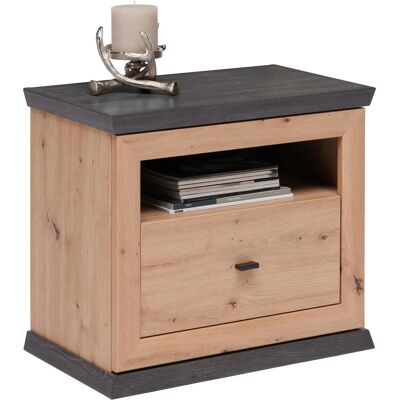 Homin Sötét szürke Artisan Tölgy éjjeliszekrény - Éjjeliszekrény Homin Sötét szürke Artisan Tölgy éjjeliszekrény - Éjjeliszekrény