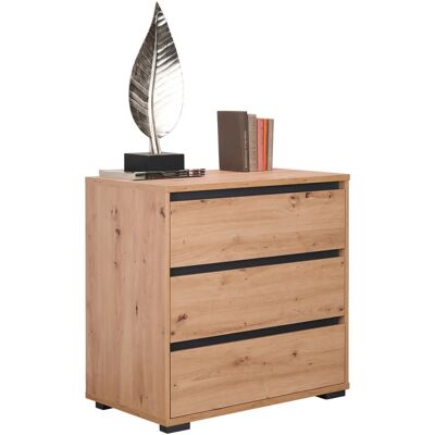 Carryhome Kommode - Anthrazit & Eiche - 80x79x48cm Carryhome Kommode - Anthrazit & Eiche - 80x79x48cm