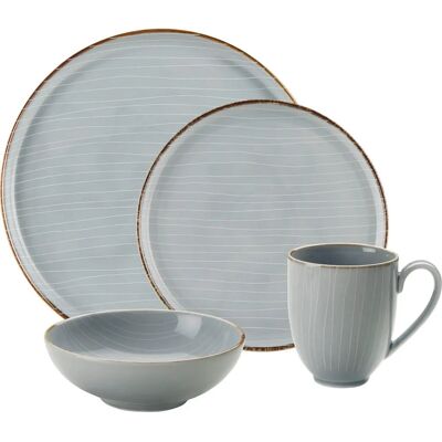 Landscape Szürke Porcelán Edénykészlet - 24 Részes Landscape Szürke Porcelán Edénykészlet - 24 Részes