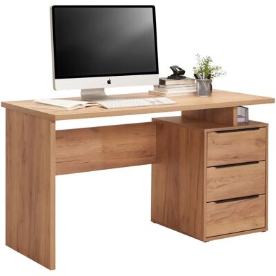 Venda Eichen Schreibtisch - Elegante schwarze Griffe - 138x76x60 cm - Schreibtisch Venda Eichen Schreibtisch - Elegante schwarze Griffe - 138x76x60 cm - Schreibtisch