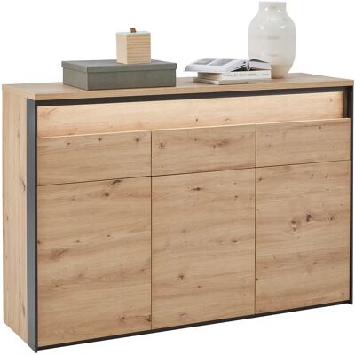 Voleo Modell ED-14 Széles Komód - Fekete & Tölgy Finis Voleo Modell ED-14 Széles Komód - Fekete & Tölgy Finis