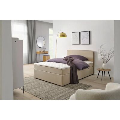 P & B Beigefarbene 140x200cm Amerikanisches Bett - Bett P & B Beigefarbene 140x200cm Amerikanisches Bett - Bett