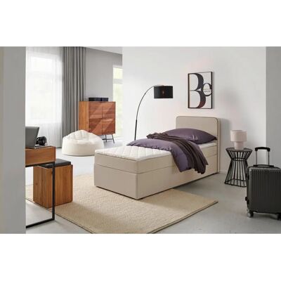 P & B Beigefarbene 90x200cm Bett - Mittlerer Komfort P & B Beigefarbene 90x200cm Bett - Mittlerer Komfort