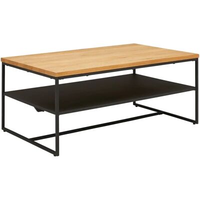 Novel nappali asztal - 105x65x44 cm - Fekete, tölgy furnér Novel nappali asztal - 105x65x44 cm - Fekete, tölgy furnér