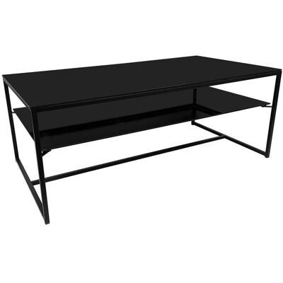 Stylife Fekete Üveg Dohányzóasztal - Modern Kialakítás Stylife Fekete Üveg Dohányzóasztal - Modern Kialakítás