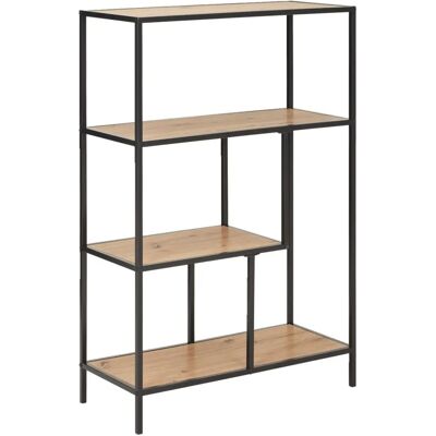 Xora - POLC 77/115/33 cm - Fekete - Tölgyfa - Shelf Xora - POLC 77/115/33 cm - Fekete - Tölgyfa - Shelf