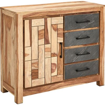 Livetastic Široká Komoda - Indický Palisandr - Přirozená Barva - 100/85/40 cm Livetastic Široká Komoda - Indický Palisandr - Přirozená Barva - 100/85/40 cm