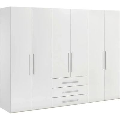 Xora - SKRINA S OTOČNÝMI DVERAMI - Fehér - Magas fény - Wardrobe Xora - SKRINA S OTOČNÝMI DVERAMI - Fehér - Magas fény - Wardrobe