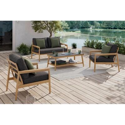 Ambia Garden Teak Look Lounge Set - 4 részes kerti garnitúra Ambia Garden Teak Look Lounge Set - 4 részes kerti garnitúra