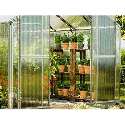 GFP Greenhouse 225x322cm - Weatherproof Aluminum Structure GFP Greenhouse 225x322cm - Weatherproof Aluminum Structure