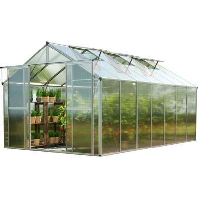 Szklarnia aluminiowa GFP 225x449cm Płyty podwójnej ściany z poliwęglanu Szklarnia aluminiowa GFP 225x449cm Płyty podwójnej ściany z poliwęglanu