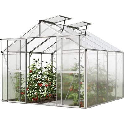 GFP Orchidée Greenhouse - Aluminum, 6mm Polycarbonate, 256x256cm GFP Orchidée Greenhouse - Aluminum, 6mm Polycarbonate, 256x256cm