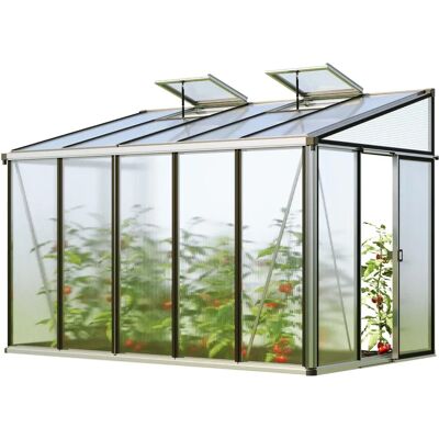 GFP - 324 x 194 cm Anlehn-Gewächshaus - Aluminium, Polycarbonat-Dach - Designed in Austria GFP - 324 x 194 cm Anlehn-Gewächshaus - Aluminium, Polycarbonat-Dach - Designed in Austria