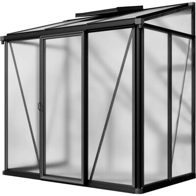 GFP - Aluminium Lean-to Greenhouse 199x142 cm - Antracita - Greenhouse GFP - Aluminium Lean-to Greenhouse 199x142 cm - Antracita - Greenhouse