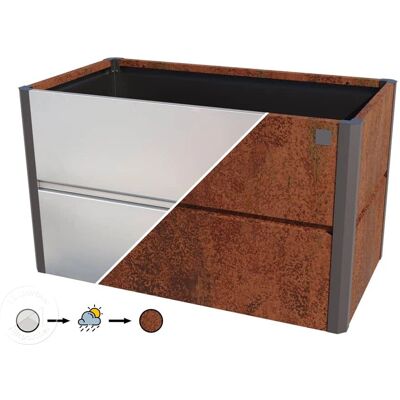 PRIMEYARD 150 x 85 x 77 cm Rozsdamentes acél emelt kert - Emelt kert PRIMEYARD 150 x 85 x 77 cm Rozsdamentes acél emelt kert - Emelt kert