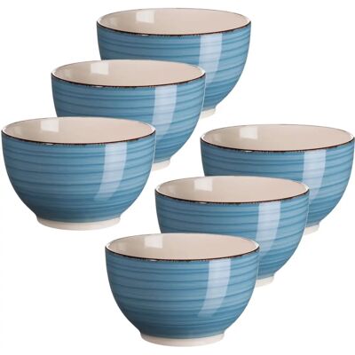 Ensemble de bols et mugs Lumaca bleu Mäser - Publicité Ensemble de bols et mugs Lumaca bleu Mäser - Publicité