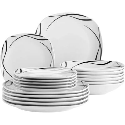Mäser Decora Vaisselle en Porcelaine - 18 Pièces Mäser Decora Vaisselle en Porcelaine - 18 Pièces