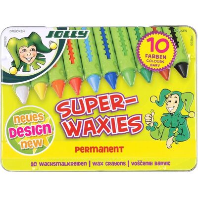 Jolly Superwaxies Viaszkréták - 10 Állandó Sokszínű Művészeti Eszközök Jolly Superwaxies Viaszkréták - 10 Állandó Sokszínű Művészeti Eszközök
