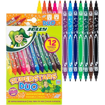 Marcadores Duo Jolly - Multicolor, 12 pzs Marcadores Duo Jolly - Multicolor, 12 pzs