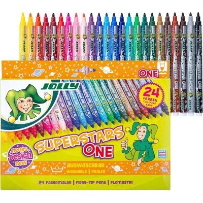 Jolly Superstar One Pennarelli 24 Colori Multicolore Jolly Superstar One Pennarelli 24 Colori Multicolore