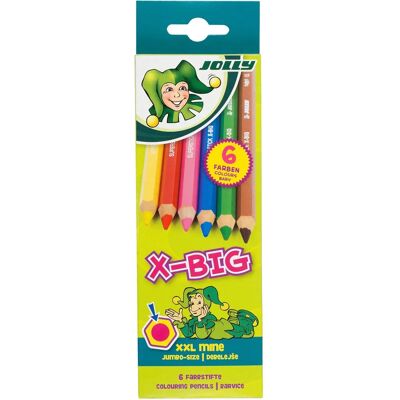 JOLLY - X-BIG - 6 culori - etui din carton - Creioane color JOLLY - X-BIG - 6 culori - etui din carton - Creioane color
