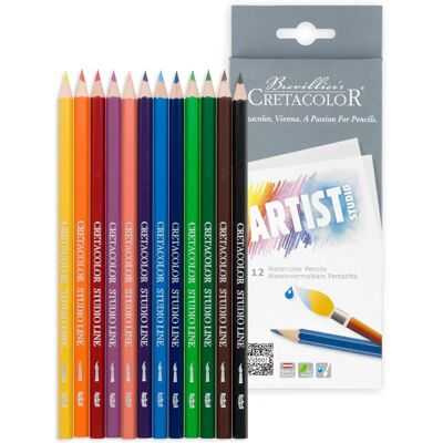 Crayon aquarelle Cretacolor 12 Artist Studio - Polyvalent, Couleurs vives, Haute résistance à la lumière - Publicité Crayon aquarelle Cretacolor 12 Artist Studio - Polyvalent, Couleurs vives, Haute résistance à la lumière - Publicité