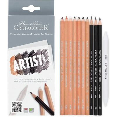 Ensemble de dessin Artist Studio de Cretacolor - Graphite & Charbon Ensemble de dessin Artist Studio de Cretacolor - Graphite & Charbon