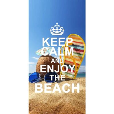 Ręcznik plażowy MIRACLE HOME - Mikrofibra, Keep Calm, 95 x 175 Ręcznik plażowy MIRACLE HOME - Mikrofibra, Keep Calm, 95 x 175