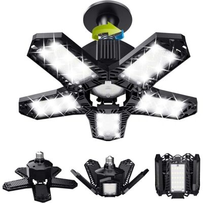 Unbrand Luz LED de Garaje 120W - Paneles Ajustables - 12000Lm - E26/E27 Unbrand Luz LED de Garaje 120W - Paneles Ajustables - 12000Lm - E26/E27