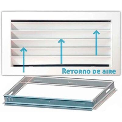 BILAKE Rejilla de ventilación retorno blanco - Rejilla de ventilación BILAKE Rejilla de ventilación retorno blanco - Rejilla de ventilación