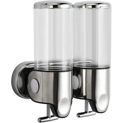 RNEMITERY - Transparente 500ml x2 - Empotrado en la pared - Dispensador de jabón RNEMITERY - Transparente 500ml x2 - Empotrado en la pared - Dispensador de jabón