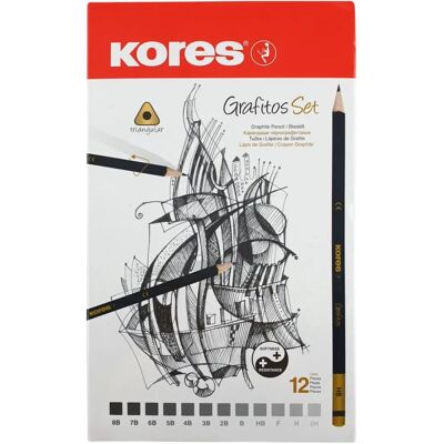 Grafitové tužky Kores BB92162 - 12 kusů Grafitové tužky Kores BB92162 - 12 kusů