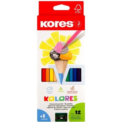 Kores Dreieckige Buntstifte Set 12 Kores Dreieckige Buntstifte Set 12