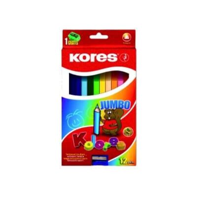 Set di Pastelli Jumbo Kores - Forma Triangolare Ergonomica Set di Pastelli Jumbo Kores - Forma Triangolare Ergonomica
